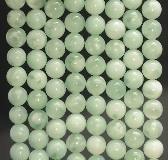 6mm Genuine Natural Green Moonstone Gemstone Grade Aaa Round Beads 7.5 Inch Half Strand (80007647 H-a252)