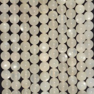 Shop Moonstone Round Beads! 6mm White Moonstone Gemstone Grade AAA Sheen White Round Loose Beads 15.5 inch Full Strand (80002977-427) | Natural genuine round Moonstone beads for beading and jewelry making.  #jewelry #beads #beadedjewelry #diyjewelry #jewelrymaking #beadstore #beading #affiliate #ad