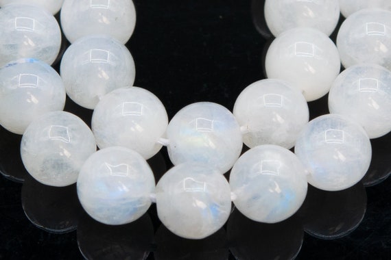 Genuine Natural Moonstone Gemstone Beads 5mm Rainbow Round Aa Quality Loose Beads (109094)