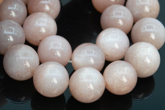 Genuine Natural Moonstone Gemstone Beads 7mm Peach Round Aa Quality Loose Beads (102904)