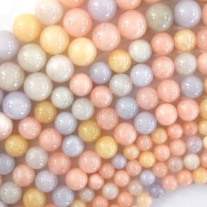 Shop Morganite Round Beads! Morganite Colored Quartz Round Beads Gemstone 15" Strand 6mm 8mm 10mm | Natural genuine round Morganite beads for beading and jewelry making.  #jewelry #beads #beadedjewelry #diyjewelry #jewelrymaking #beadstore #beading #affiliate #ad