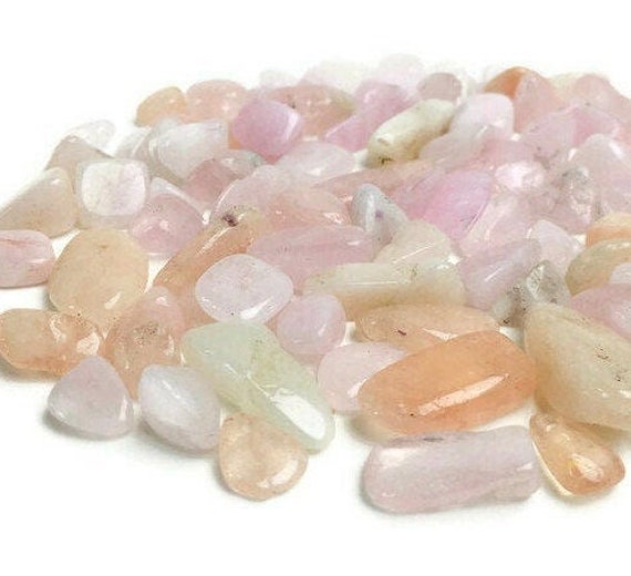 Morganite Crystal (100 Grams) Peach Pink Morganite Stone, Mini Crystal Chips, Gemstone Chips, Bulk Lot