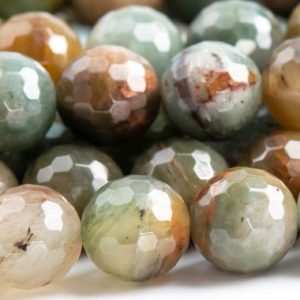 Shop Moss Agate Faceted Beads! 37 / 18 Pcs – 10MM Multicolor Moss Agate Beads Grade AAA Genuine Natural Micro Faceted Round Gemstone Loose Beads (117590) | Natural genuine faceted Moss Agate beads for beading and jewelry making.  #jewelry #beads #beadedjewelry #diyjewelry #jewelrymaking #beadstore #beading #affiliate #ad