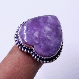 Shop Sugilite Rings! Native American Sterling Silver Purple Sugilite Ring | Natural genuine Sugilite rings, simple unique handcrafted gemstone rings. #rings #jewelry #shopping #gift #handmade #fashion #style #affiliate #ad
