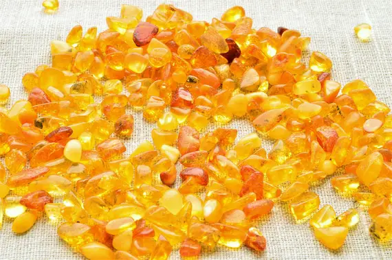 Natural Amber Stones 5-200 Grams Chip Beads (4-7mm) Jewelry Supplies Beads, Baltic Amber Stones, Polished Natural Beads Undrilled