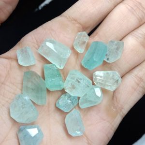 Shop Tumbled Aquamarine Crystals & Pocket Stones! Natural Aquamarine Tumbled Gemstone,  Aquamarine Gemstone, Faceted  Aquamarine Loose Gemstone, For Making Jewelry, 18×9 to 9x6MM wholesale | Natural genuine stones & crystals in various shapes & sizes. Buy raw cut, tumbled, or polished gemstones for making jewelry or crystal healing energy vibration raising reiki stones. #crystals #gemstones #crystalhealing #crystalsandgemstones #energyhealing #affiliate #ad