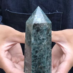 Shop Apatite Points & Wands! Natural Blue Apatite obelisk quartz crystal wand point tower healing | Natural genuine stones & crystals in various shapes & sizes. Buy raw cut, tumbled, or polished gemstones for making jewelry or crystal healing energy vibration raising reiki stones. #crystals #gemstones #crystalhealing #crystalsandgemstones #energyhealing #affiliate #ad