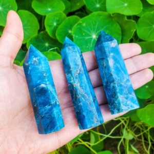 Shop Apatite Points & Wands! Natural Blue Apatite wands | Natural genuine stones & crystals in various shapes & sizes. Buy raw cut, tumbled, or polished gemstones for making jewelry or crystal healing energy vibration raising reiki stones. #crystals #gemstones #crystalhealing #crystalsandgemstones #energyhealing #affiliate #ad