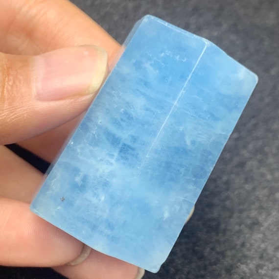 Natural Blue Aquamarine Wand Gemstone Crystal Specimen 44gram