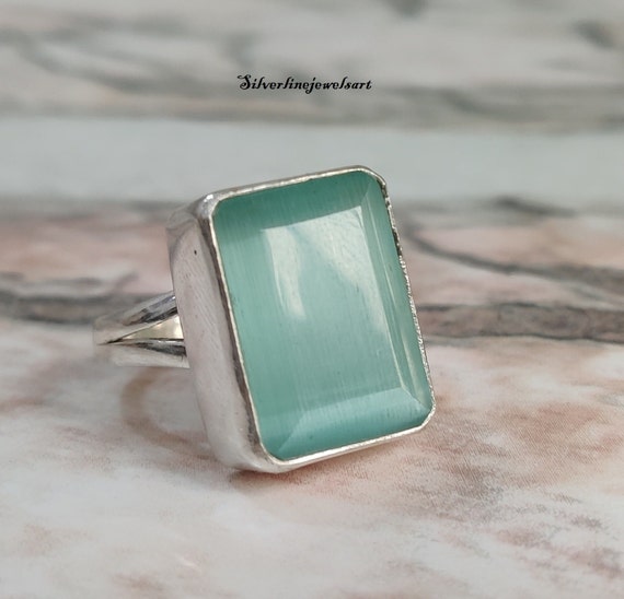 Natural Calcite Ring, 925 Sterling Silver Ring, Handmade Ring, Gemstone Ring, Women Ring, Calcite Jewelry, Gift For Her.
