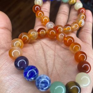 Shop Chakra Bracelets! Natural Carnelian Chakra bracelet (10mm beads) | Shop jewelry making and beading supplies, tools & findings for DIY jewelry making and crafts. #jewelrymaking #diyjewelry #jewelrycrafts #jewelrysupplies #beading #affiliate #ad
