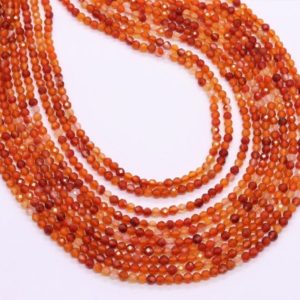 Shop Carnelian Rondelle Beads! 5 Strands Top Quality Natural Carnelian Faceted Rondelle Beads 3MM Carnelian Rondelle Bead 13 Inch Faceted Carnelian Beads Wholesale Prices | Natural genuine rondelle Carnelian beads for beading and jewelry making.  #jewelry #beads #beadedjewelry #diyjewelry #jewelrymaking #beadstore #beading #affiliate #ad