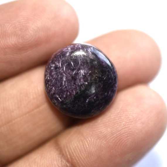 Natural Charoite Gemstone-purple Charoite Round Cabochon 12cts,loose Gemstone,charoite Gemstone,purple Charoite,charoite,jewelry Making