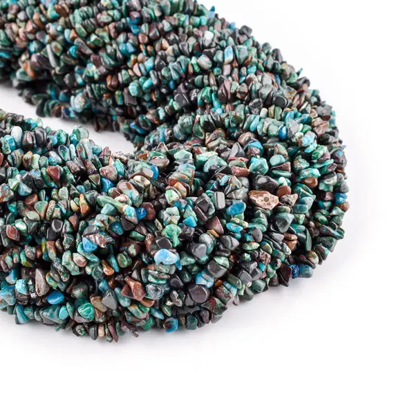 Natural Chrysocolla Freeform Uncut Chips Nuggets Beads Strand, Jewelry Making Suppy, Gemstone Beads, Handcrafted Gemstone Chips Nugget