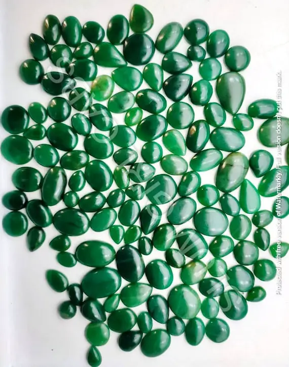 Natural Green Jade Cabochon Gemstone For Making Jewelry, 20 Mm To 40 Mm Size Gemstone Aaa+ Quality Flatback Handmade Loose Gemstone