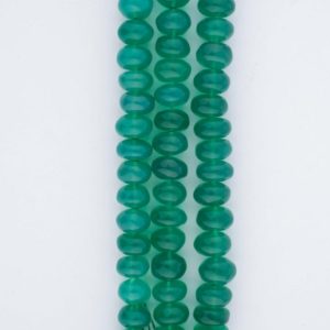 Shop Onyx Rondelle Beads! Natural Green Onyx Smooth Rondelle Beads, 7-8 MM Green Onyx Rondelle Beads, AAA Green Onyx Beads Strand ,Wholesale Beads | Natural genuine rondelle Onyx beads for beading and jewelry making.  #jewelry #beads #beadedjewelry #diyjewelry #jewelrymaking #beadstore #beading #affiliate #ad