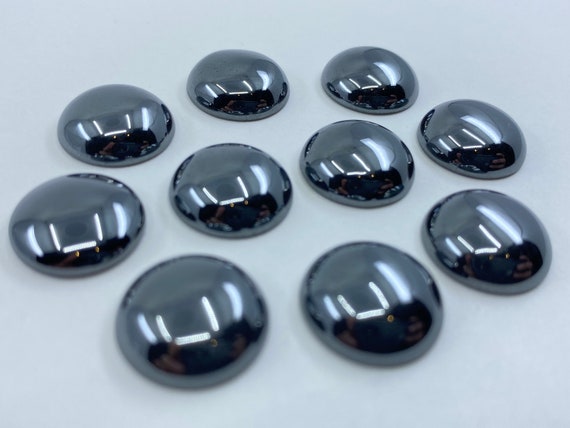 Hematite Cabochon Round Gemstones In Assorted Sizes From 2mm To 20mm For Jewellery Making