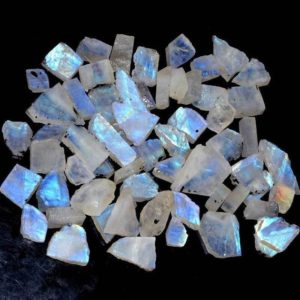 Natural Indian Rainbow Moonstone Raw Slices Rough Slices blue fire semiprecious loose gemstones good looking gems stone. | Natural genuine stones & crystals in various shapes & sizes. Buy raw cut, tumbled, or polished gemstones for making jewelry or crystal healing energy vibration raising reiki stones. #crystals #gemstones #crystalhealing #crystalsandgemstones #energyhealing #affiliate #ad