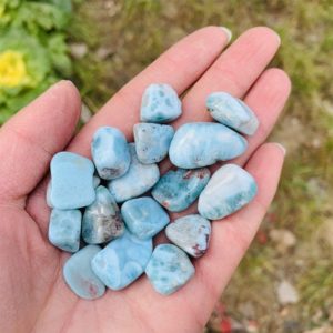 Shop Larimar Stones & Crystals! Natural Larimar Tumble Stone,Quartz crystal gravel,Home Decoration,Mineral specimens,Reiki Healing,Crystal Gifts,Energy crystal | Natural genuine stones & crystals in various shapes & sizes. Buy raw cut, tumbled, or polished gemstones for making jewelry or crystal healing energy vibration raising reiki stones. #crystals #gemstones #crystalhealing #crystalsandgemstones #energyhealing #affiliate #ad