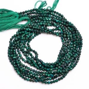 Shop Malachite Faceted Beads! Natural Malachite Beads 2-2.5 mm Micro Faceted Round Rondelle Melachite Spacers For Jewelry and Art Craft 12.5" Strand EB-4 | Natural genuine faceted Malachite beads for beading and jewelry making.  #jewelry #beads #beadedjewelry #diyjewelry #jewelrymaking #beadstore #beading #affiliate #ad