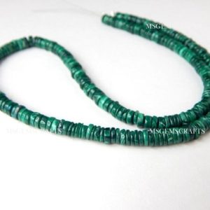 Shop Malachite Rondelle Beads! Natural Malachite Tyre Beads, Plain Malachite Tyre Beads, Malachite Tyre Shape Beads Gemstone 5 To 6 mm Strand 16 Inches | Natural genuine rondelle Malachite beads for beading and jewelry making.  #jewelry #beads #beadedjewelry #diyjewelry #jewelrymaking #beadstore #beading #affiliate #ad