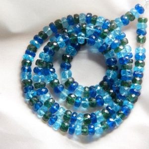 Shop Apatite Rondelle Beads! Natural Multi Apatite Rondelle Beads, Faceted Apatite Beads, Apatite Gemstone Rondelle Shape 4 To 5 mm Strand 9 Inches | Natural genuine rondelle Apatite beads for beading and jewelry making.  #jewelry #beads #beadedjewelry #diyjewelry #jewelrymaking #beadstore #beading #affiliate #ad