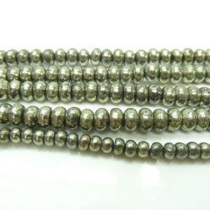 Shop Pyrite Rondelle Beads! Natural Pyrite 4mm -10mm Rondelle Genuine Loose Yellow Beads 15 inch Jewelry Supply Bracelet Necklace Material Support Wholesale | Natural genuine rondelle Pyrite beads for beading and jewelry making.  #jewelry #beads #beadedjewelry #diyjewelry #jewelrymaking #beadstore #beading #affiliate #ad