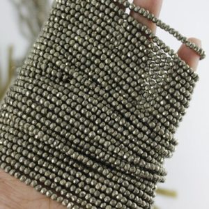 Shop Pyrite Rondelle Beads! Natural Pyrite Faceted Rondelle Beads, Pyrite Faceted Beads, Pyrite Rondelle Beads, AAA+ Pyrite Beads, Size ( 2mm, 3mm, 4mm) Faceted Beads | Natural genuine rondelle Pyrite beads for beading and jewelry making.  #jewelry #beads #beadedjewelry #diyjewelry #jewelrymaking #beadstore #beading #affiliate #ad