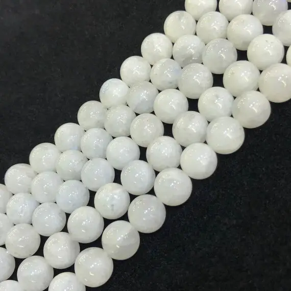 Natural Rainbow Moonstone Beads, Round Smooth Gemstone Beads, Loose Beads, 6mm,8mm,10mm, 12mm Crystal Beads