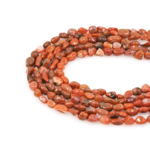 Shop Red Jasper Chip & Nugget Beads! Natural Red Jasper Chip Beads, String-Shaped Tiny Crystal Gems, Used to Make Jewelry With Irregular Gold Nuggets,6x8mm | Natural genuine chip Red Jasper beads for beading and jewelry making.  #jewelry #beads #beadedjewelry #diyjewelry #jewelrymaking #beadstore #beading #affiliate #ad