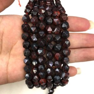 Natural Red Jasper Faceted Nugget Healing & Energy Stone Gemstone Loose Beads for Bracelet Necklace Jewelry Design AAA Quality 6mm 8mm 10mm | Natural genuine chip Red Jasper beads for beading and jewelry making.  #jewelry #beads #beadedjewelry #diyjewelry #jewelrymaking #beadstore #beading #affiliate #ad