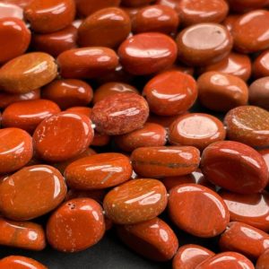 Shop Red Jasper Bead Shapes! Natural Red Jasper Smooth Oval Beads, 12×8 to 10×8mm, Red Jasper Beads, AAA+++ Quality, 18'' Inch Strand | Natural genuine other-shape Red Jasper beads for beading and jewelry making.  #jewelry #beads #beadedjewelry #diyjewelry #jewelrymaking #beadstore #beading #affiliate #ad