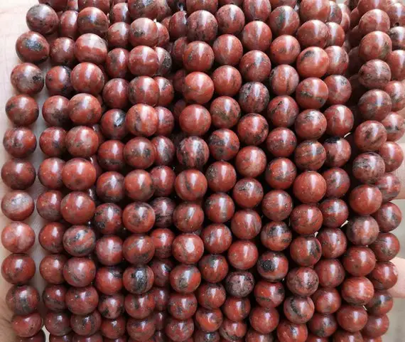 Natural Red Seasame Jasper Smooth And Round Beads,4mm 6mm 8mm 10mm 12mm Red Jasper Beads Wholesale Supply,one Strand 15"