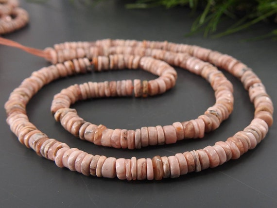 Natural Rhodochrosite 16 Inch Strand Smooth Tyre Coin Button Shape Beads Wholesale Price New Arrival Bsj(t2)