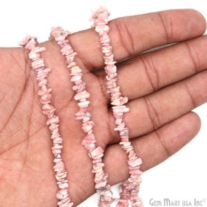 Shop Rhodochrosite Beads! Rhodochrosite Chip Beads, 34 Inch, Natural Chip Strands, Drilled Strung Nugget Beads, 3-7mm, Polished, GemMartUSA (CHRS-70001) | Natural genuine beads Rhodochrosite beads for beading and jewelry making.  #jewelry #beads #beadedjewelry #diyjewelry #jewelrymaking #beadstore #beading #affiliate #ad