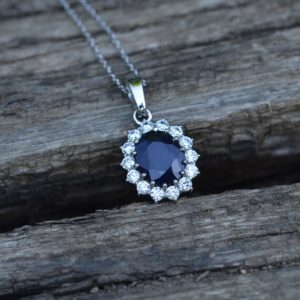 Shop Alexandrite Necklaces! Natural Sapphire Necklace, Alexandrite Necklace with Sapphire, Antique Pendant With Blue Sapphire | Natural genuine Alexandrite necklaces. Buy crystal jewelry, handmade handcrafted artisan jewelry for women.  Unique handmade gift ideas. #jewelry #beadednecklaces #beadedjewelry #gift #shopping #handmadejewelry #fashion #style #product #necklaces #affiliate #ad