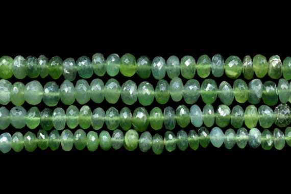 Natural Serpentine Faceted Rondelle 8mm To 8.5mm Rondelle Shape Beads Strand,serpentine Gemstone Beads 6" Strand,serpentine Faceted Strands