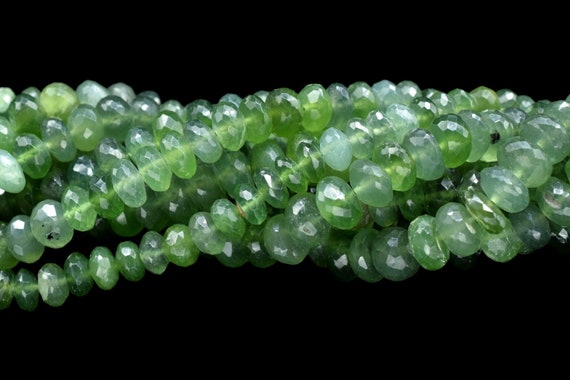 Natural Serpentine Faceted Rondelle Beads,rondelle Shape Beads,serpentine Faceted Strands,serpentine Gemstone Beads,size 8mm-8.5mm 6" Strand