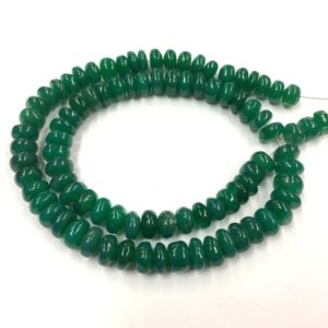 Shop Onyx Rondelle Beads! Natural Smooth Green Onyx Rondelle Beads 9-10mm Onyx Gemstone Beads 18 Inch Strand Green Onyx Smooth Beads Green Color Rondelle | Natural genuine rondelle Onyx beads for beading and jewelry making.  #jewelry #beads #beadedjewelry #diyjewelry #jewelrymaking #beadstore #beading #affiliate #ad