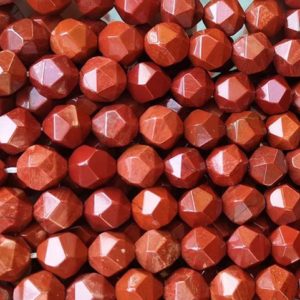 Shop Red Jasper Faceted Beads! Natural Star Cut Faceted Red Jasper Nugget Beads,Diamond Red Jasper beads wholesale supply,one strand 15" | Natural genuine faceted Red Jasper beads for beading and jewelry making.  #jewelry #beads #beadedjewelry #diyjewelry #jewelrymaking #beadstore #beading #affiliate #ad