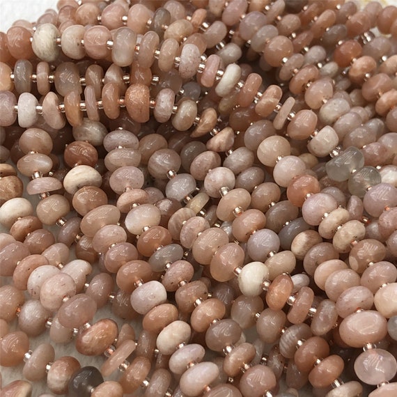 Natural Sunstone Rondelle Beads ,5-8mm Sunstone Gemstone 15.5 Inch Strand,hole Approx 0.8mm