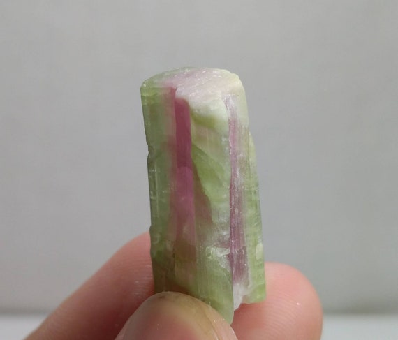 Natural Top Quality Beautiful Amazing Terminated 7.3 Grams Watermelon Tourmaline Crystal