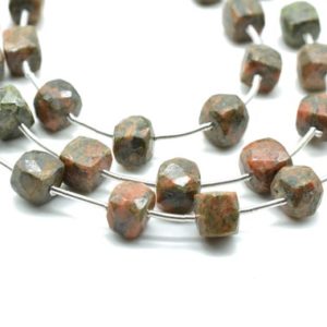 Shop Unakite Bead Shapes! Natural Unakite 7mm Cube Box Beads,Gemstone Faceted Box Briolettes,Unakite Box shape Briolettes,Jewelry Making Beads,Unakite 6 Inch Strands | Natural genuine other-shape Unakite beads for beading and jewelry making.  #jewelry #beads #beadedjewelry #diyjewelry #jewelrymaking #beadstore #beading #affiliate #ad