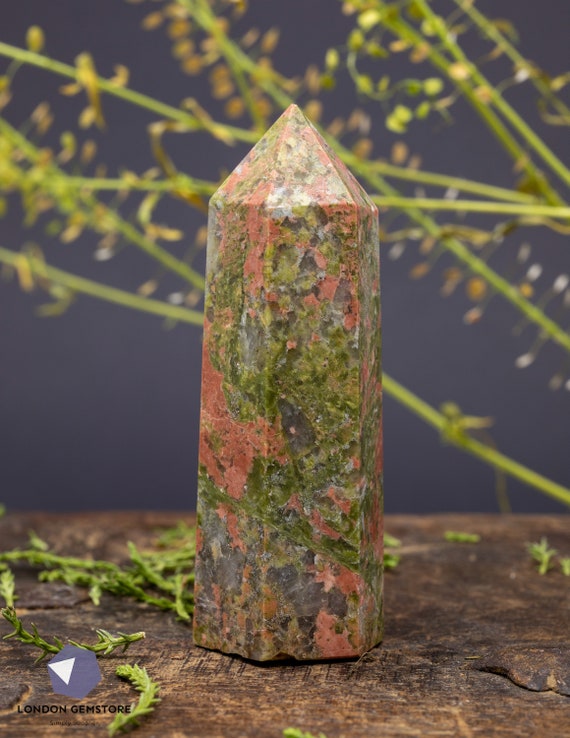Unakite Crystal Tower - Unakite Healing Crystal Home Decor - Protection Crystals Spiritual Gifts Gemstone