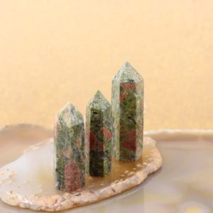 Shop Unakite Points & Wands! Natural Unakite Healing Tower,Crystal Tower Home Decoration,Reiki Chakra Energy Green Stone Tower,Obelisk Wand Gemstone Point For Gift Tower | Natural genuine stones & crystals in various shapes & sizes. Buy raw cut, tumbled, or polished gemstones for making jewelry or crystal healing energy vibration raising reiki stones. #crystals #gemstones #crystalhealing #crystalsandgemstones #energyhealing #affiliate #ad