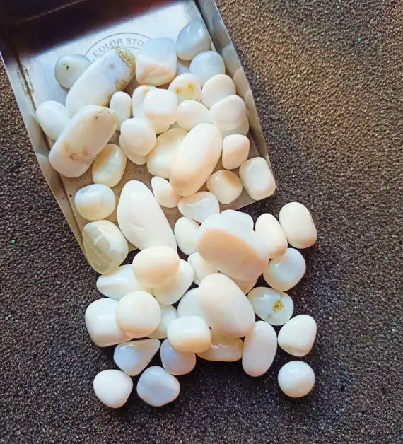 Natural White Opal Tumble, White Opal Crystal, Opal Gemstone, Pocket Crystal
