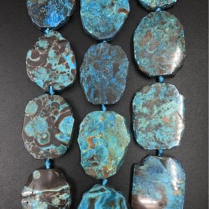 Shop Ocean Jasper Beads! New Arrival!!!Blue Brown Jasper Freeform Slab Nuggets,Large size Colorful Raw Ocean Agate Flat Slice Loose bead,Charms Pendant Necklaces | Natural genuine beads Ocean Jasper beads for beading and jewelry making.  #jewelry #beads #beadedjewelry #diyjewelry #jewelrymaking #beadstore #beading #affiliate #ad