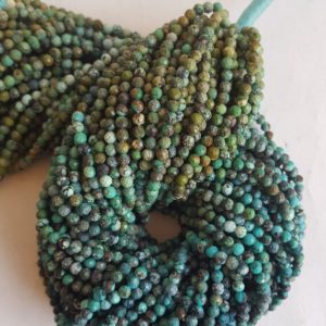 Shop Chrysocolla Rondelle Beads! Newly Listed ~~~~  Natural Chrysocolla ~~~~  Faceted rondelle beads ~~~ 1 Strand ~~~ 13 Inches ~~~ 3.5 MM~~for jewelry making | Natural genuine rondelle Chrysocolla beads for beading and jewelry making.  #jewelry #beads #beadedjewelry #diyjewelry #jewelrymaking #beadstore #beading #affiliate #ad