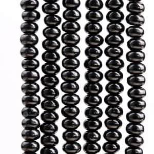 Shop Obsidian Rondelle Beads! Genuine Natural Obsidian Gemstone Beads 6x4MM Black Rondelle A Quality Loose Beads (117566) | Natural genuine rondelle Obsidian beads for beading and jewelry making.  #jewelry #beads #beadedjewelry #diyjewelry #jewelrymaking #beadstore #beading #affiliate #ad