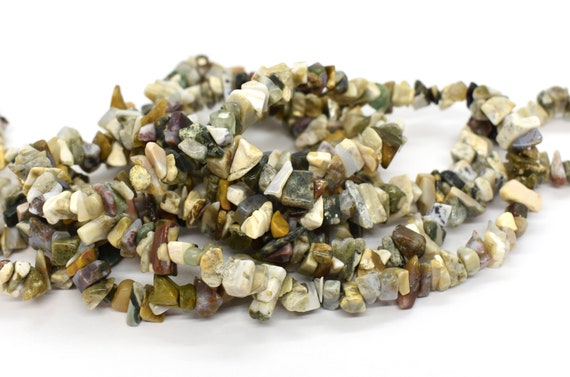 Ocean Jasper (natural) Irregular Chip Gemstone Beads For Jewelry Making - 36" Strands - Gemstone Chips, 9-10mm,beads For Trees, Tree Of Life